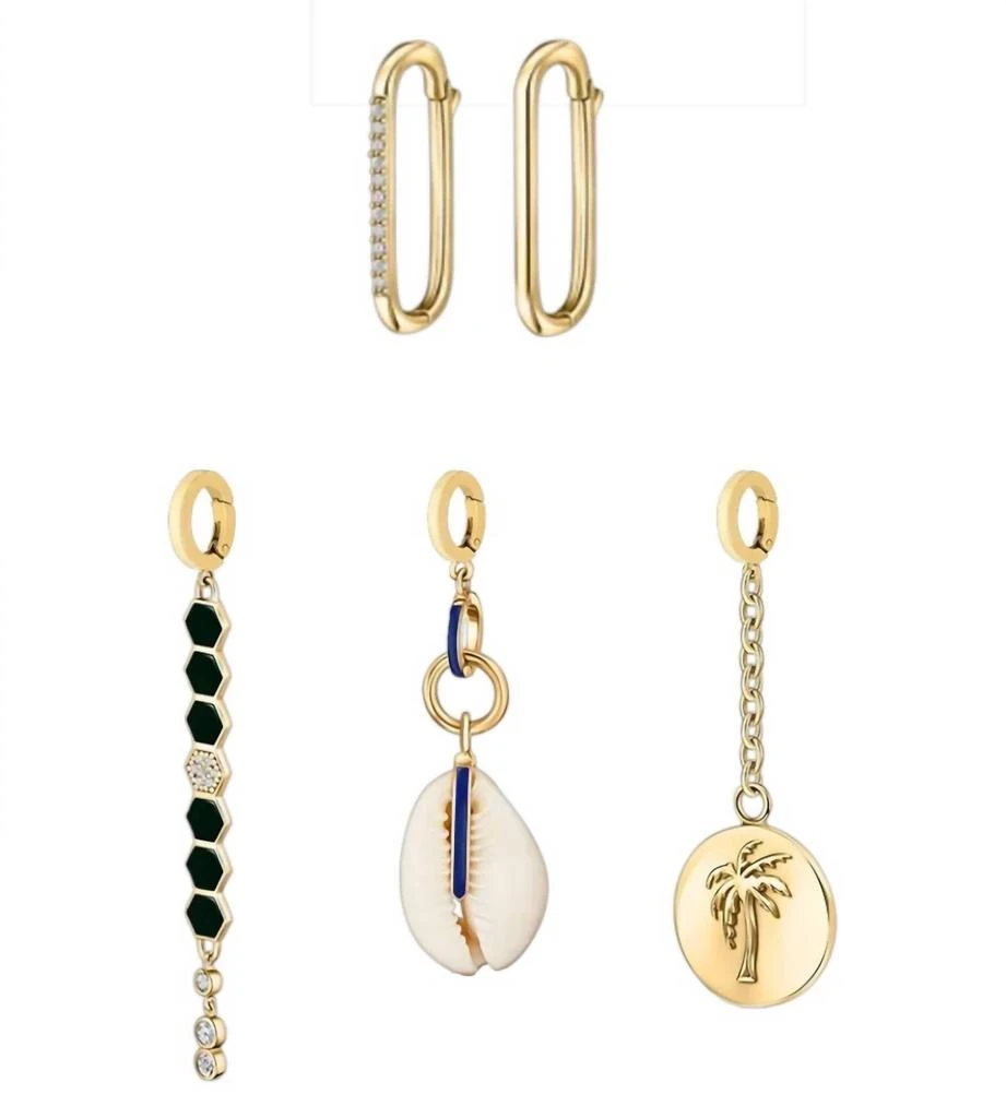 Dorne Women
s Blue Crush Set Of 7 Charm In Gold