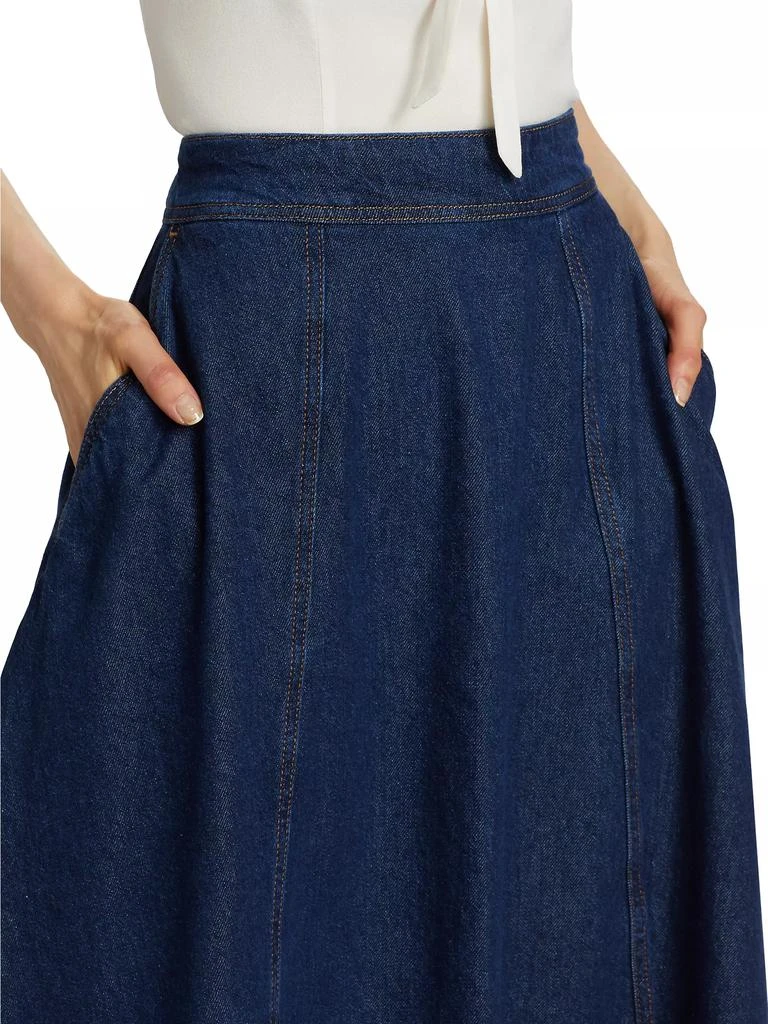 Reformation Delilah Denim Midi-Skirt 6