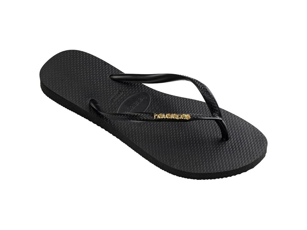 Havaianas Slim Logo Metallic Flip Flops 2