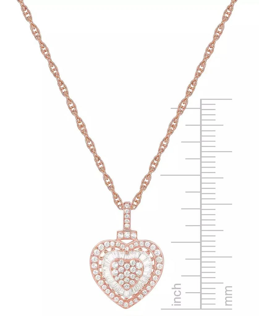 Macy's Diamond Heart 18" Pendant Necklace (1/2 ct. t.w.)  in 14k Rose Gold (Also Available in White Gold) 4