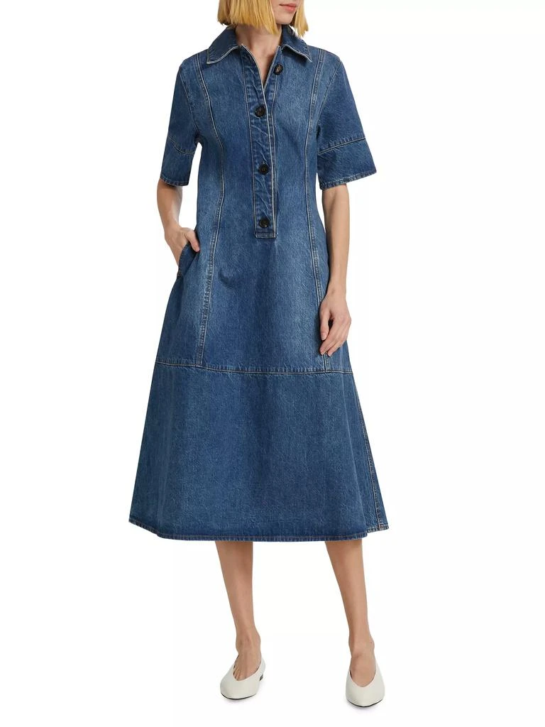 Co Denim Half-Placket Dress 2