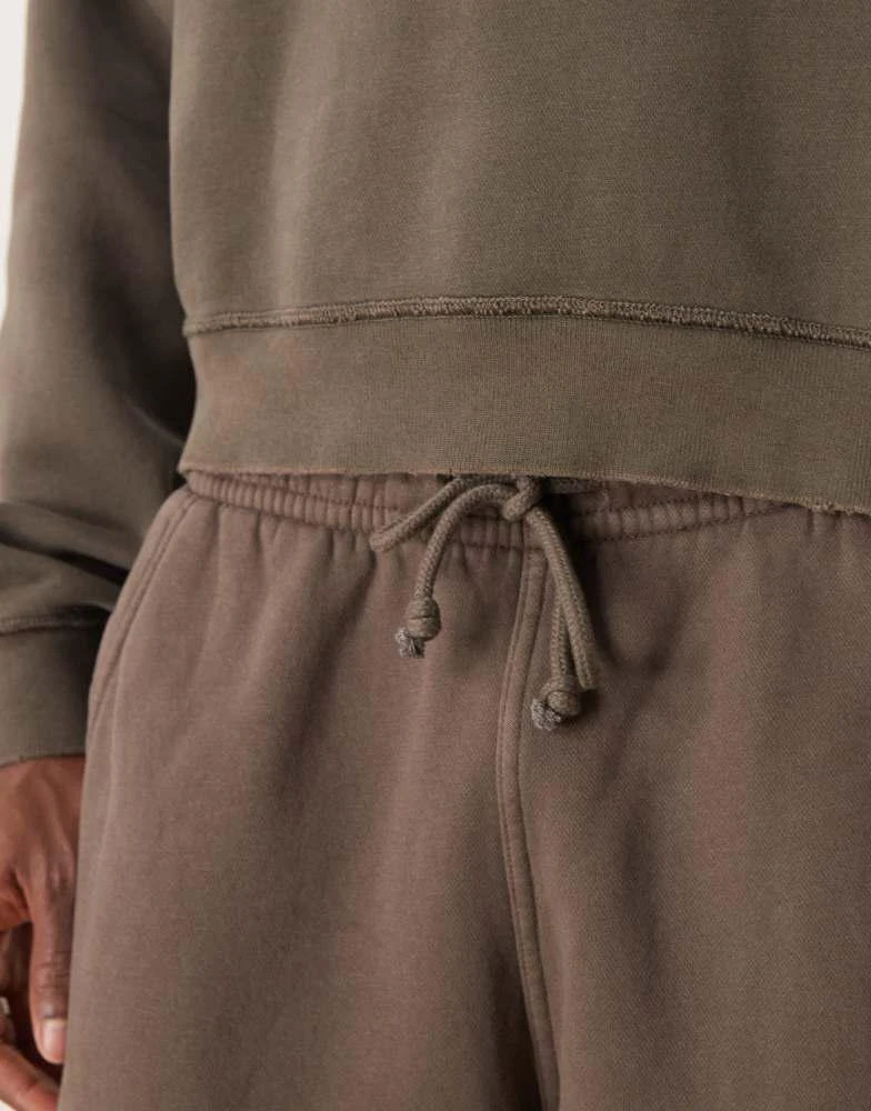 Abercrombie & Fitch Abercrombie & Fitch vintage wash open hem joggers in brown 4