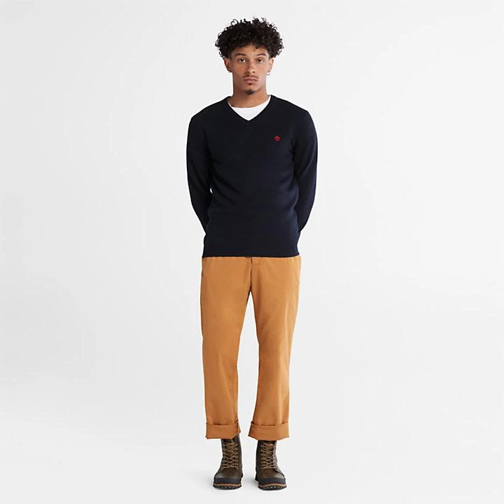 Timberland Cohas Brook V-Neck Sweater for Men in Navy 3