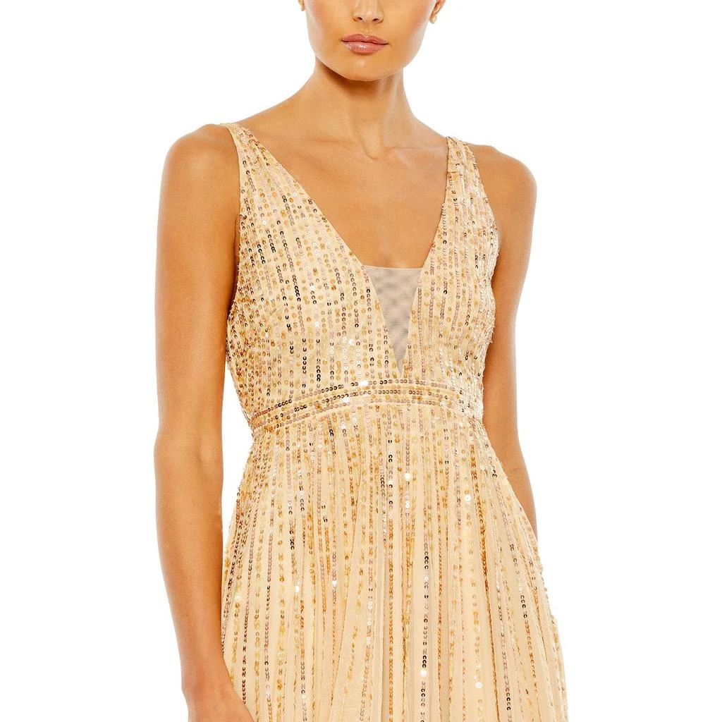 Mac Duggal Womens Sequined Long Evening Dress 3