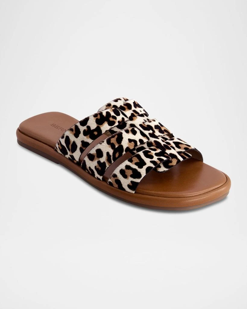 Bernardo Tamer Caged Animal-Print Slide Sandals 2