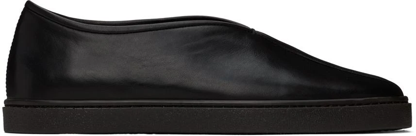 Lemaire Black Piped Slippers 1