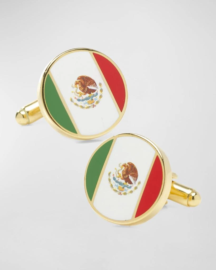 Cufflinks Inc. Men's Mexico Flag Round Cufflinks 1