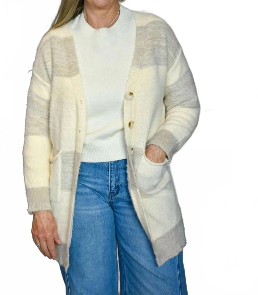 Woven Heart Women
s Tori Brushed Cardigan In Beige