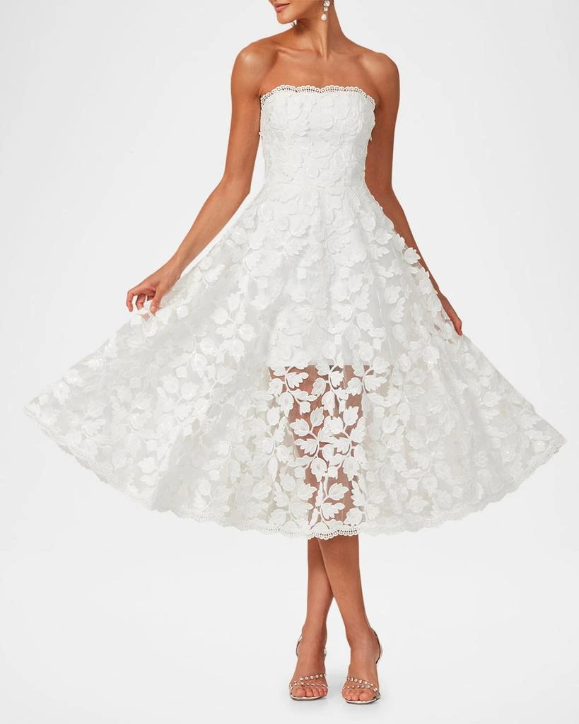 HELSI Florence Strapless Lace Applique Midi Dress 3