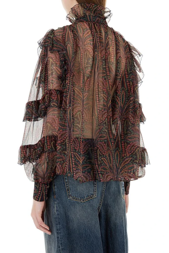 ETRO Printed crepe blouse 4