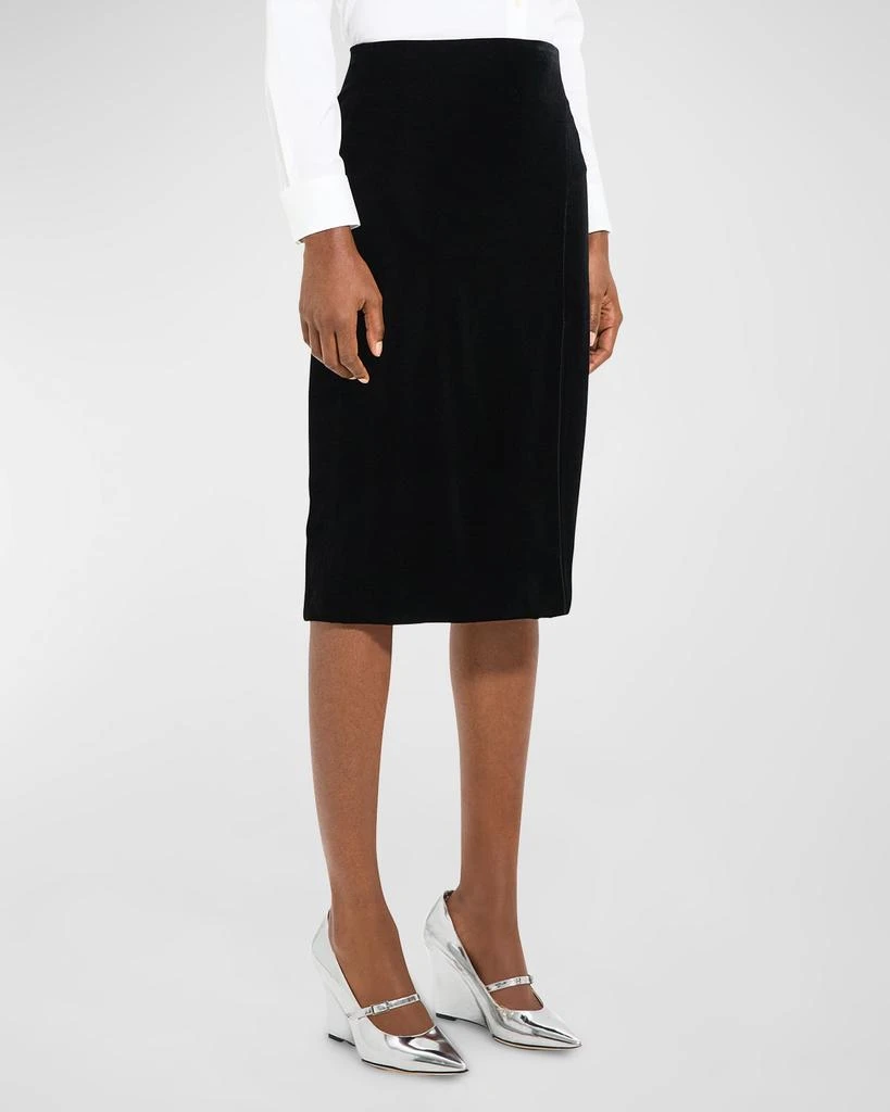 Theory Velvet Side Slit Pencil Skirt 6