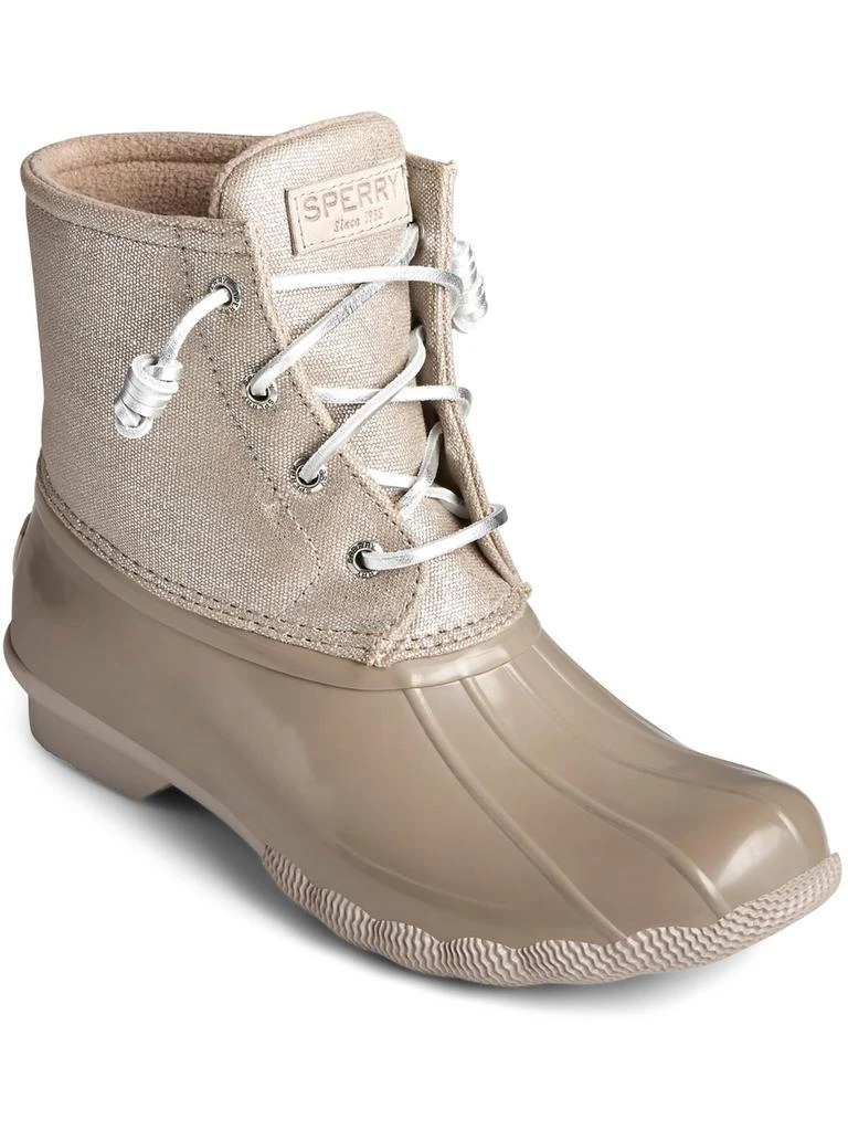 Sperry Saltwater Womens Shimmer Manmade Rain Boots 1
