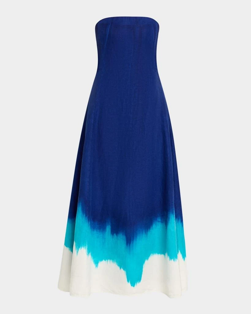 Gabriela Hearst Alessia Strapless Tie-Dye Dress 1