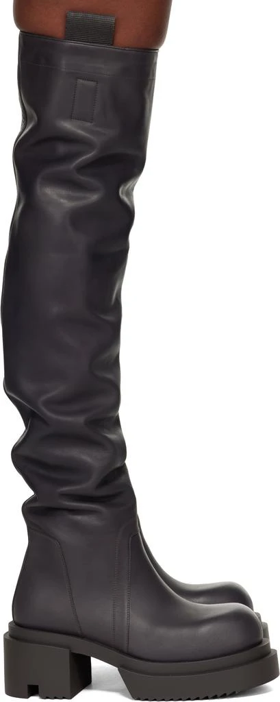 Rick Owens Gray Concordians Wader Bodun Tall Boots 1