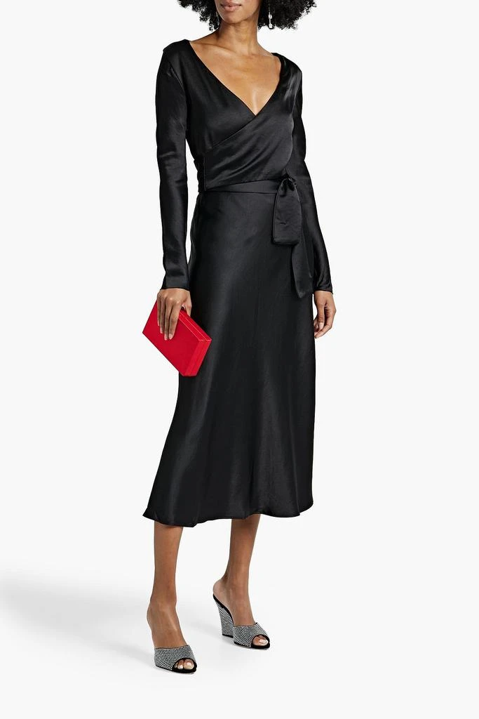 Bec & Bridge Agatha satin midi wrap dress 2