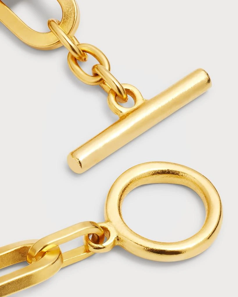 BEN-AMUN 24k Gold Electroplate Oval Link Chain Bracelet 4
