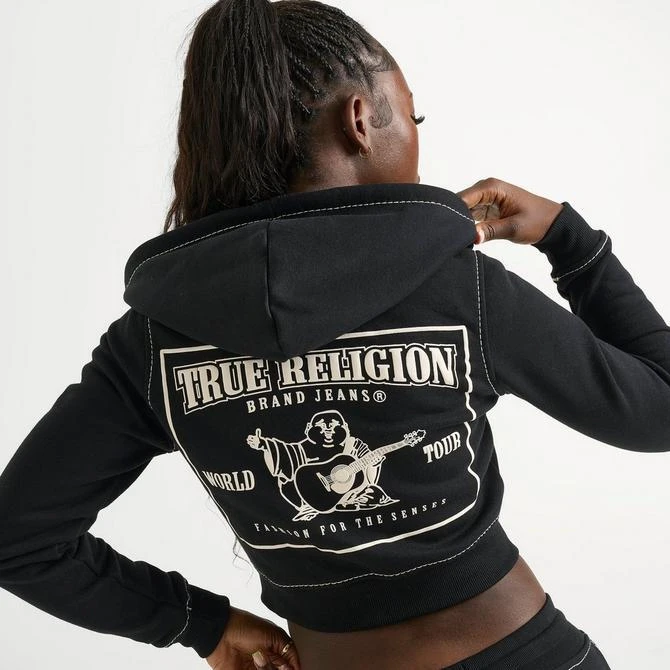 True Religion Women's True Religion Buddha Fleece Full-Zip Hoodie 6