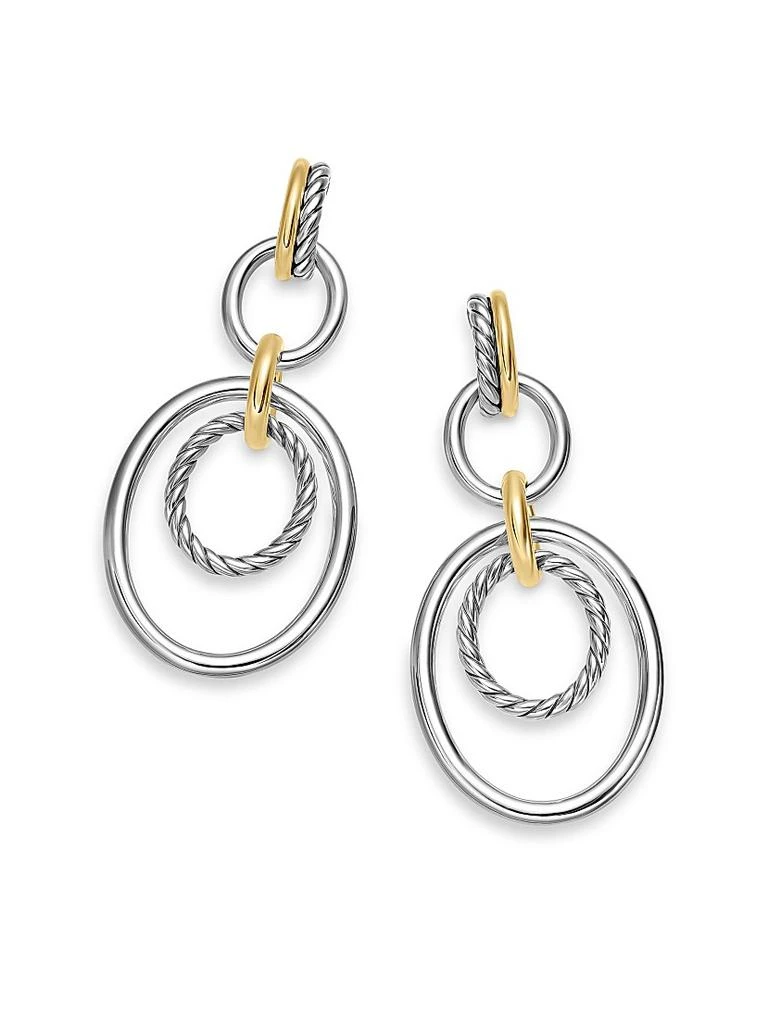 David Yurman DY Mercer Mobile Drop Earrings in Sterling Silver with 18K Yellow Gold, 65.7MM 5