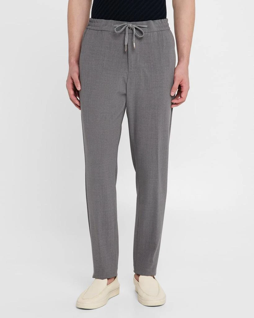 Marco Pescarolo Men's Super 160s Crepe Drawstring Pants 4