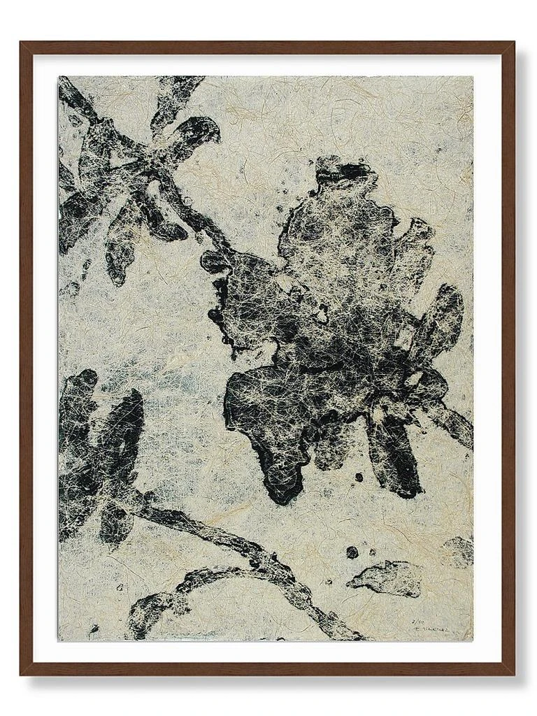 Elena Jiménez Moreno ''Negra flor III'' Framed Engraving on Paper, 34'' x 27'' 1