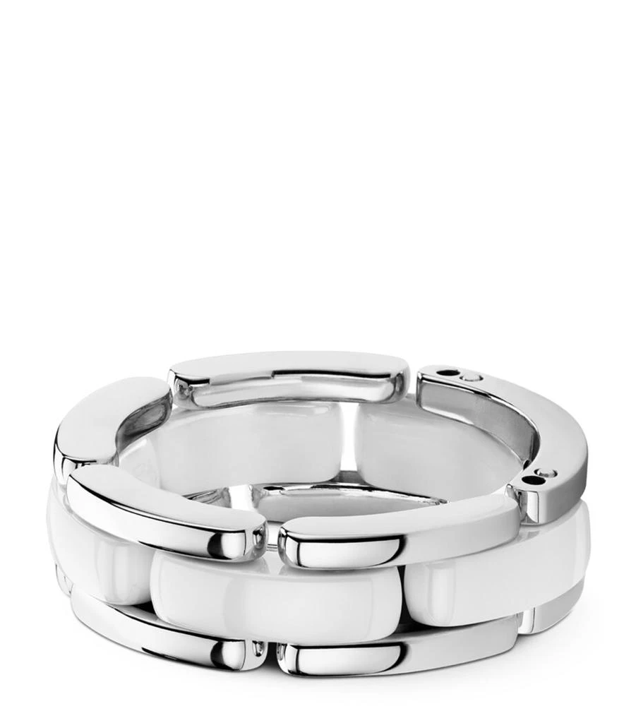 Chanel Medium White Gold And Ceramic Flexible Ultra Ring 1