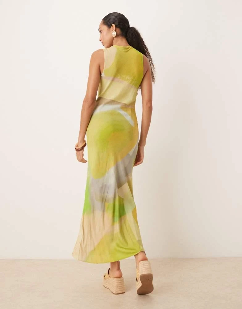 asos green backless dress ASOS DESIGN one shoulder ruched detail maxi dress with split in forest   ASOS Sample Sale