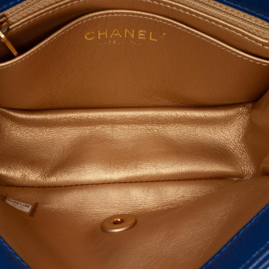 Chanel Chanel Blue Mini Square Classic Lambskin Pearl Crush Single Flap Bag 9