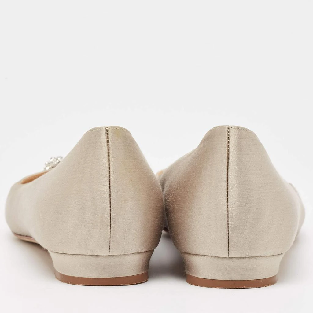Manolo Blahnik Manolo Blahnik Light Grey Satin Hangisi Flats Size 38.5 5