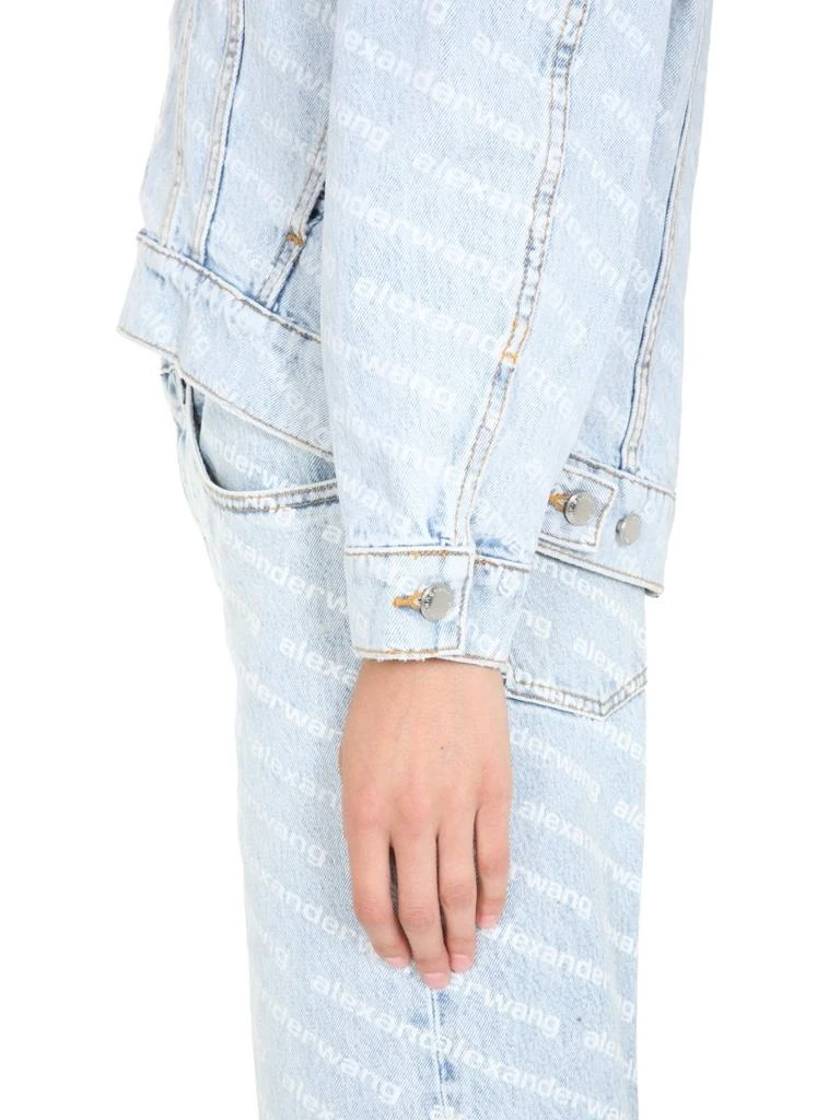 Alexander Wang Alexander Wang Allover Logo Printed Denim Jacket 4