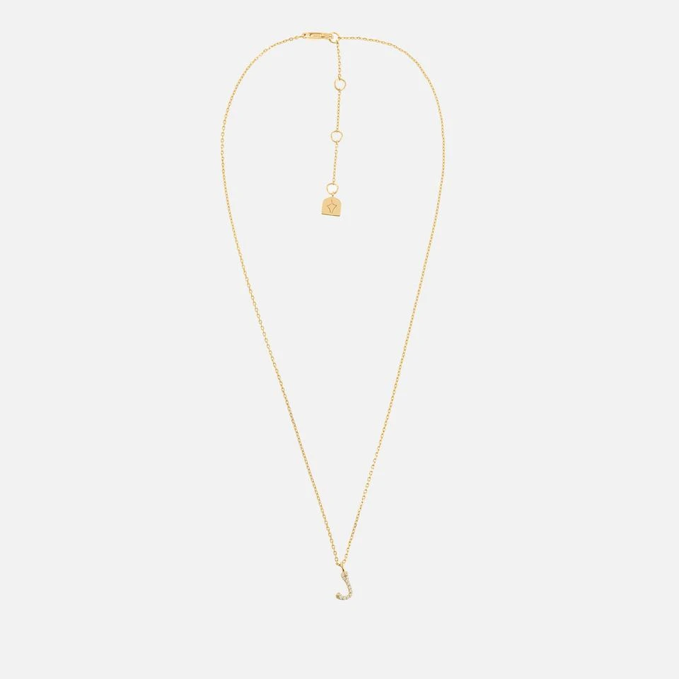 ASTRID 
MIYU Astrid 
Miyu Initial Pavé 18K Gold-Plated Necklace 1