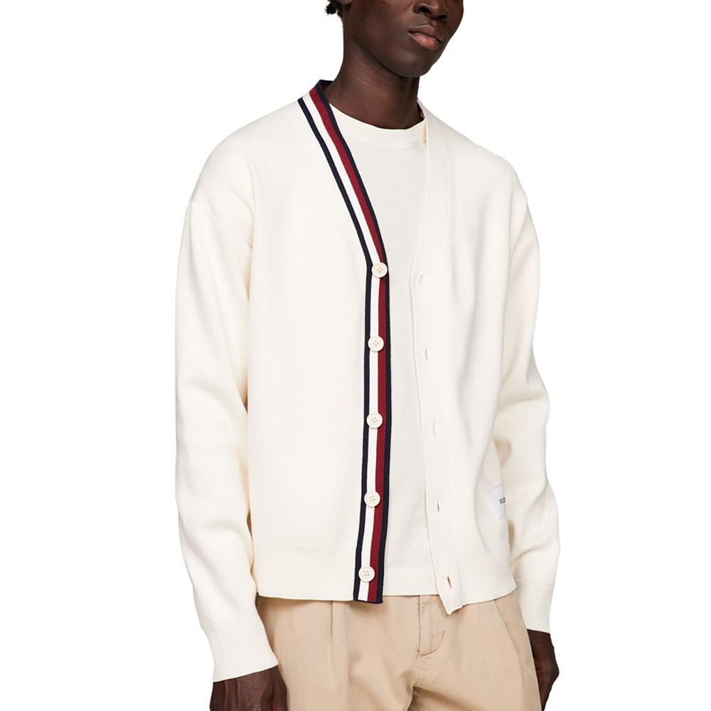 Tommy Hilfiger Men's Oversized-Fit Signature Stripe Cardigan