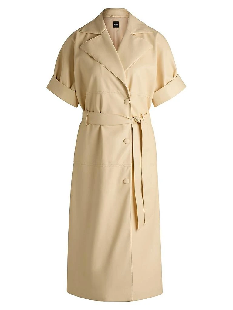 Hugo Boss Trench-Style Relaxed-Fit Dress in Faux Leather - Dresses & Skirts  - Compare Prices from 7+ Stores - Free Shipping - BeyondStyle