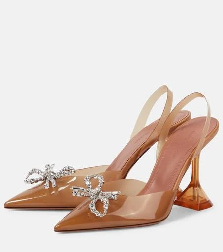 Amina Muaddi Rosie 95 PVC slingback pumps 5