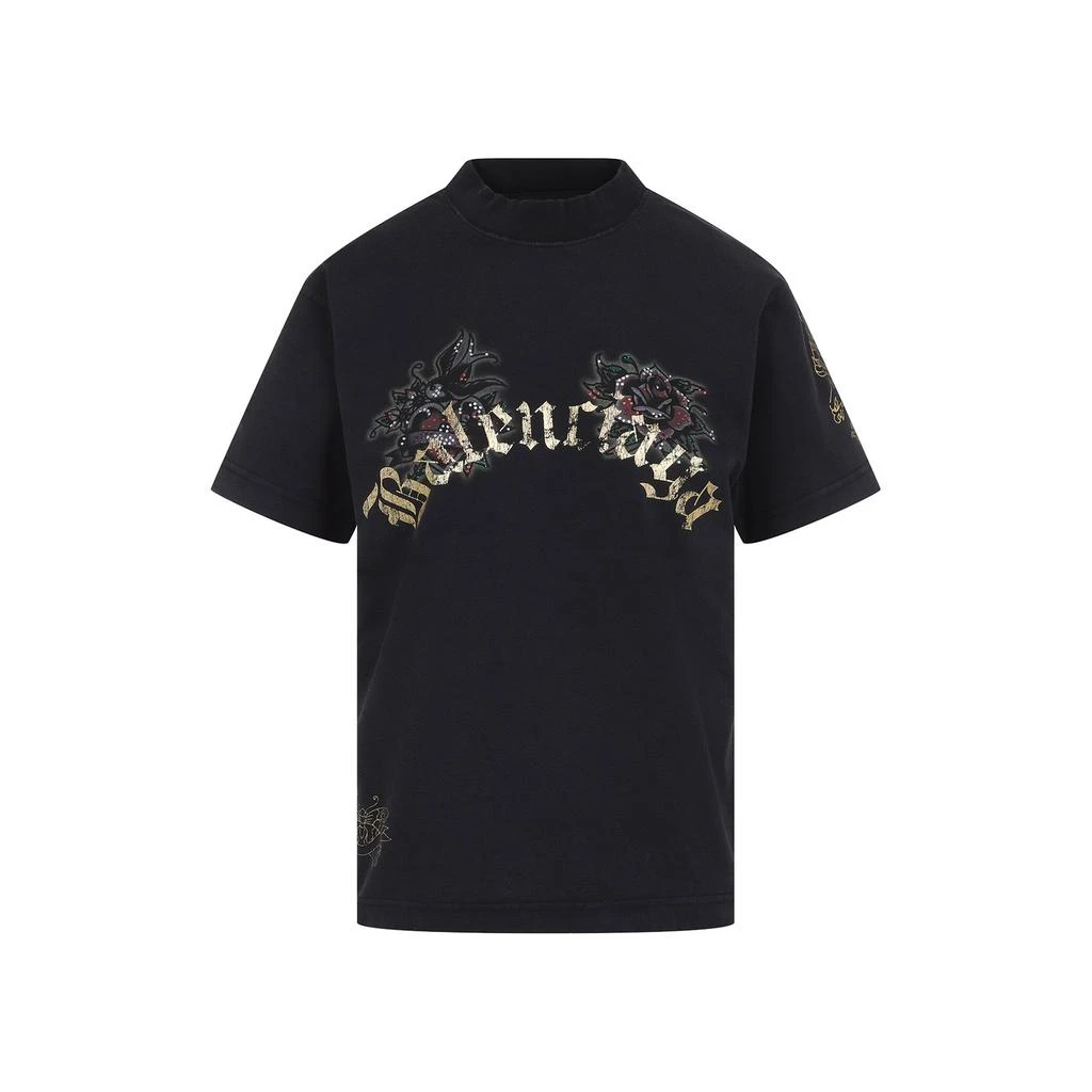 Balenciaga Balenciaga Rose Printed Short-Sleeved T-Shirt 1