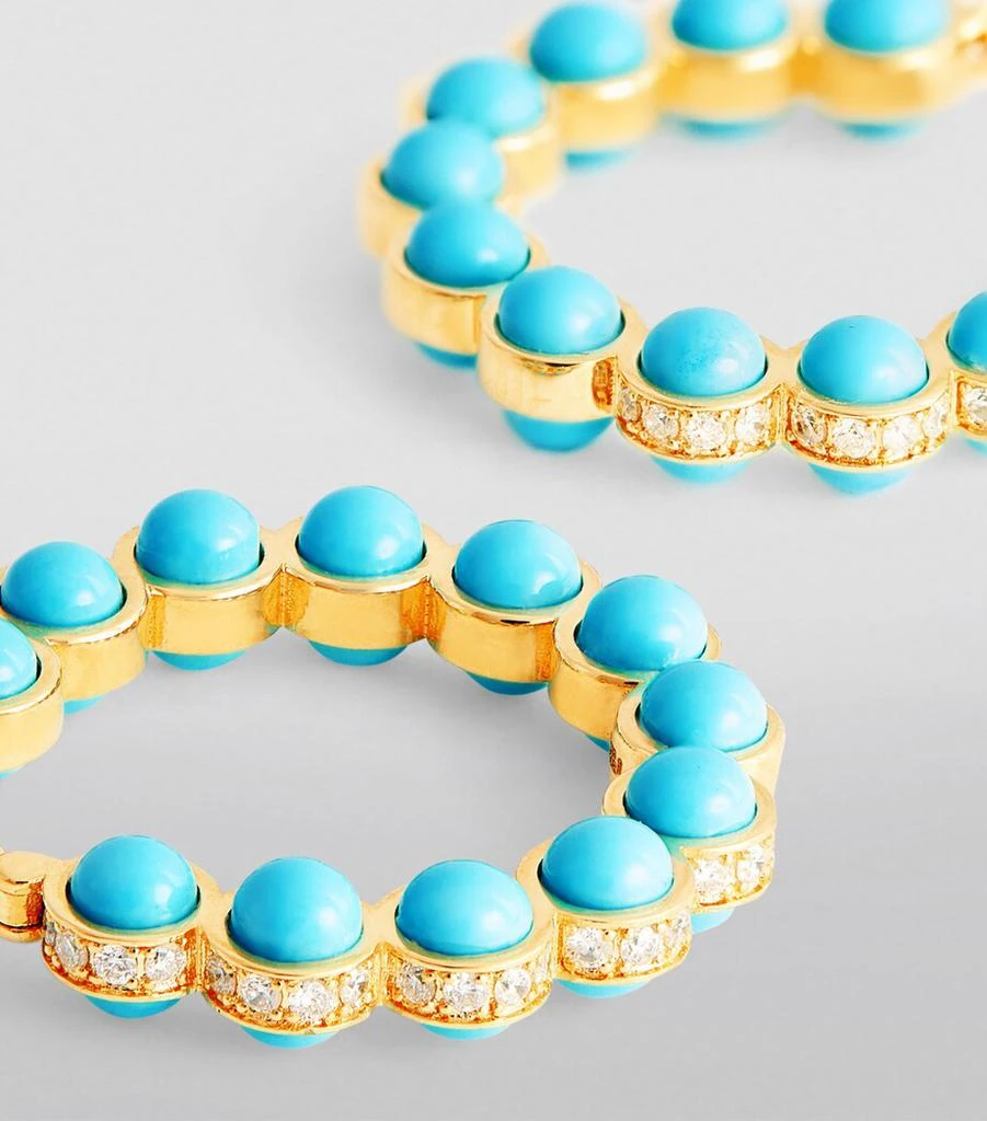 L'ATELIER NAWBAR Yellow Gold, Diamond and Enamel The Cobalt Hoop Earrings 6