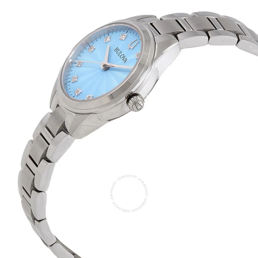 Bulova Sutton Quartz Diamond Blue Dial Ladies Watch 96P250 2