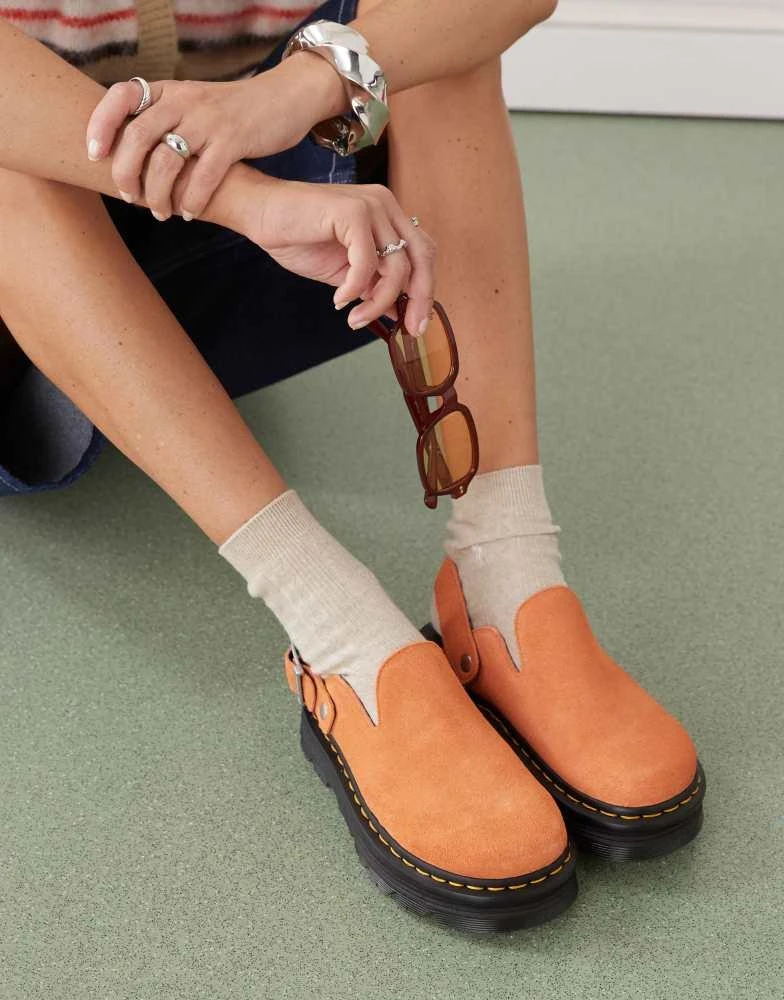 Dr. Martens Dr Martens ZebZag mules in orange 1