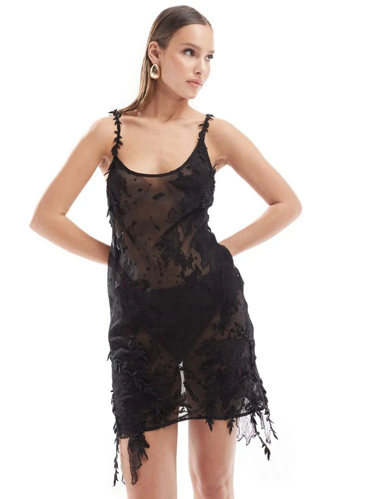 ASOS DESIGN sheer lace cami mini dress with floral applique in black On Sale Now with Up to 75% Off | Discover Exclusive Deals & Savings at BeyondStyle Authentic ASOS ASOS DESIGN sheer lace cami mini dress with floral applique in black On Sale Now with Up to 75% Off | Discover Exclusive Deals & Savings at BeyondStyle Authentic ASOS