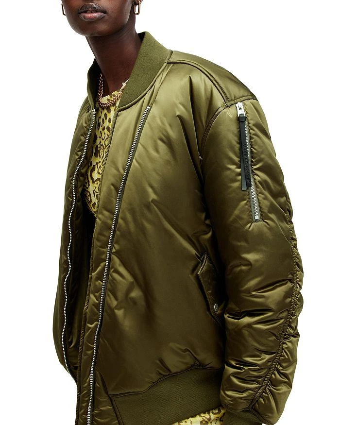ALL SAINTS Roomer Asymmetrical Zip Bomber Jacket 7