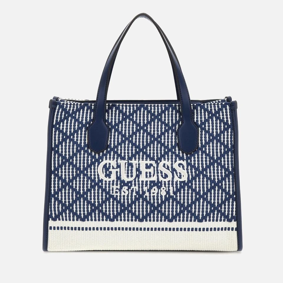 GUESS Guess Silvana Mini Woven Tote Bag 1
