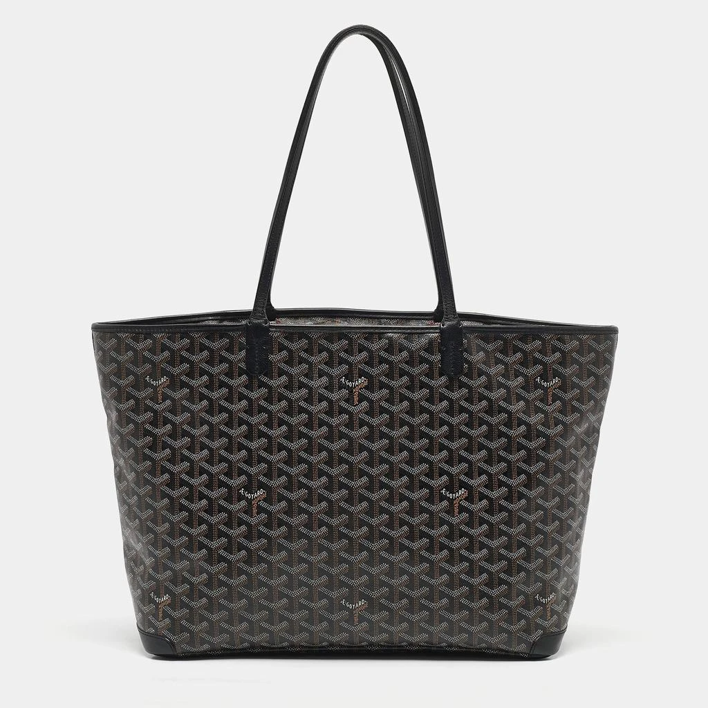 Goyard Goyard Black Goyardine Coated Canvas and Leather Artois MM Tote 4