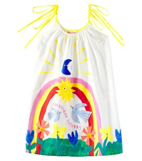 Fábula Imaginar Futuros printed cotton dress 1