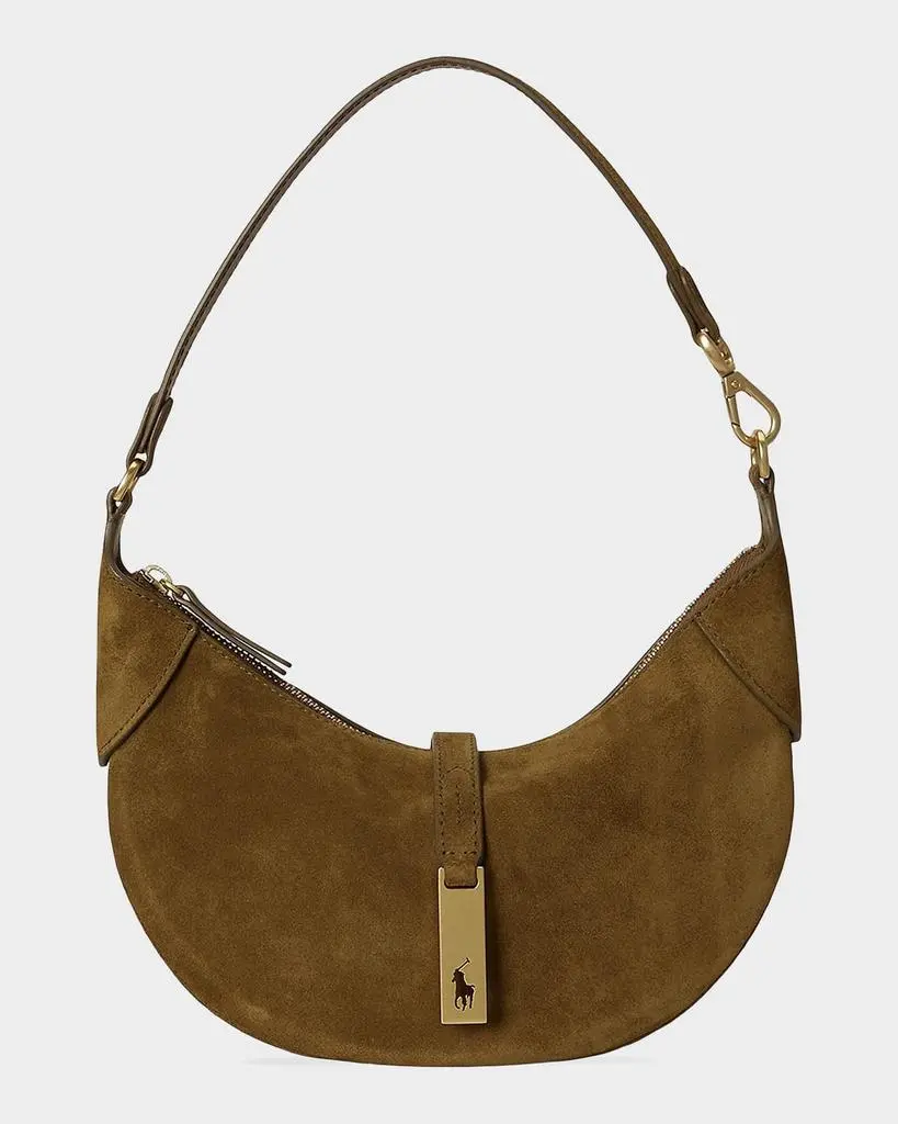 Ralph Lauren Polo ID Suede Mini Shoulder Bag