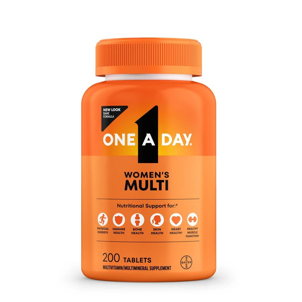 One A Day One A Day Multivitamin for Women- Daily Vitamins for Woman with Biotin, Calcium, Folic Acid, Iron 
Zinc, Complete Women’s Vitamins, 200 Ct (Packaging May Vary)