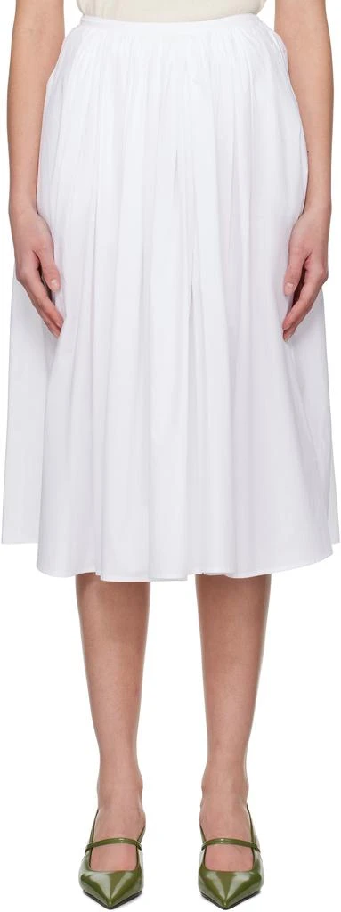 Nothing Written White Serto Gathered Midi Skirt 1