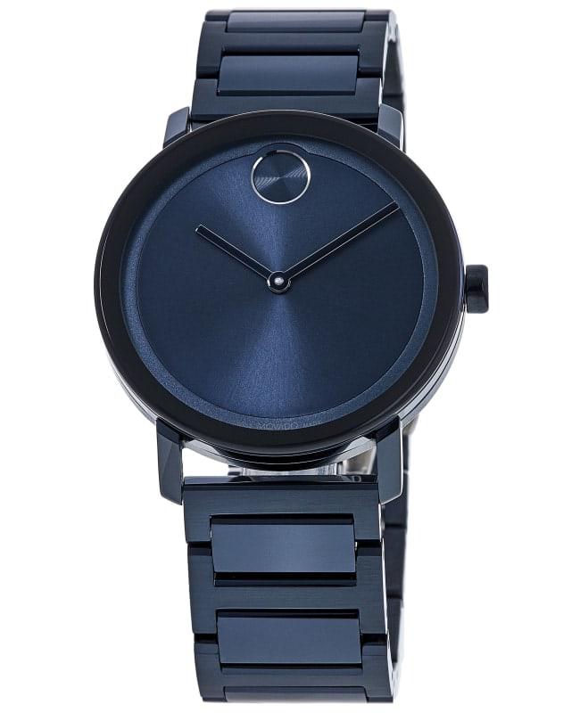 Blue face movado watch sale