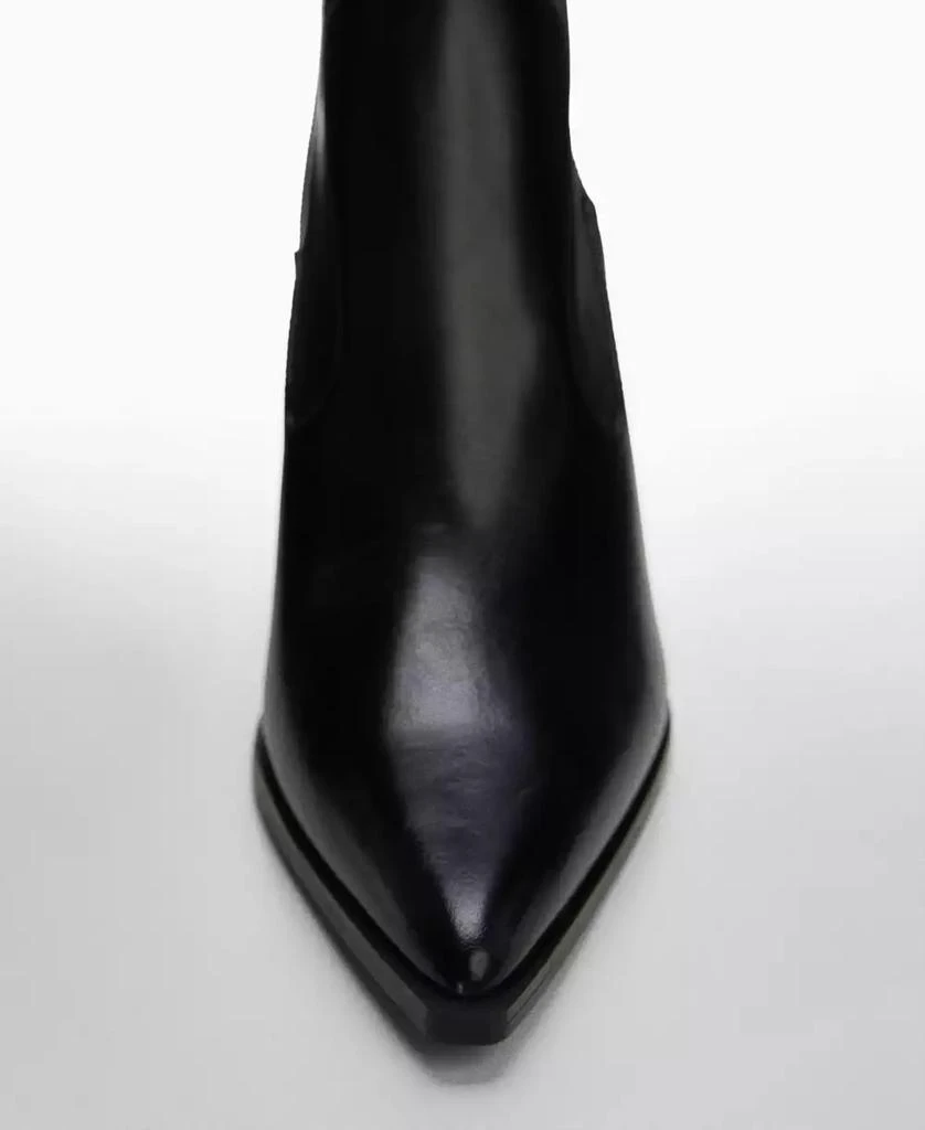 Mango Women's Pointy Elasticated Ankle Boots 4