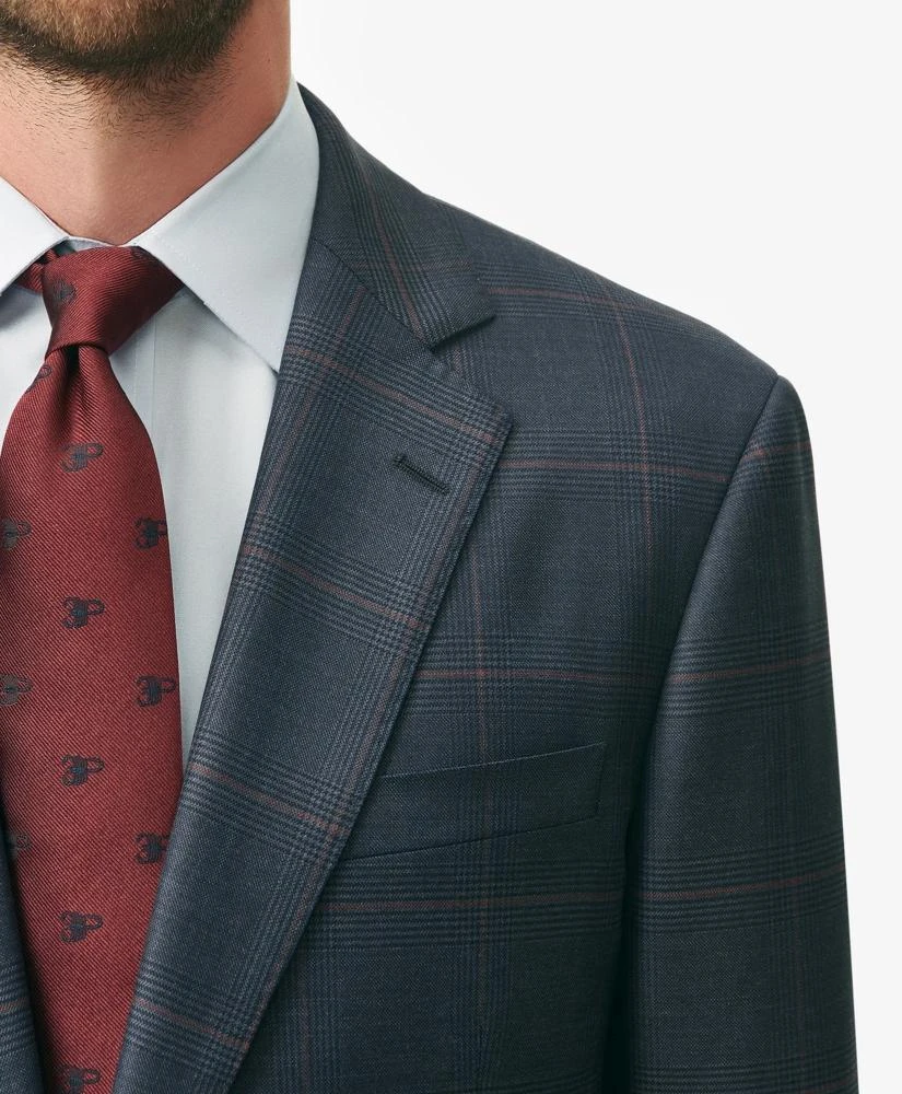 Brooks Brothers Brooks Brothers Explorer Collection Classic Fit Wool Checked Suit Jacket 3