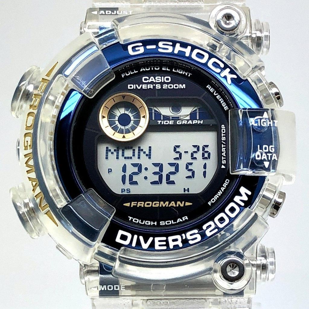 Casio G-Shock blue Clear Resin Stainless Steel Wristwatch (Pre-Owned)