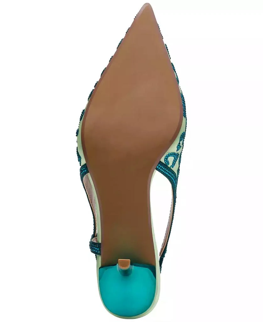 Betsey Johnson Women's Nahla Pointed-Toe Slingback Kitten-Heel Pumps 5